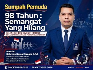 SUMPAH PEMUDA 98 TAHUN: SEMANGAT YANG HILANG
